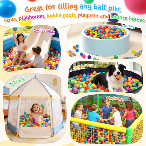 Hovenlay Ball Pit Balls, Plastic Toy Balls for Babies, Toddlers and Kids