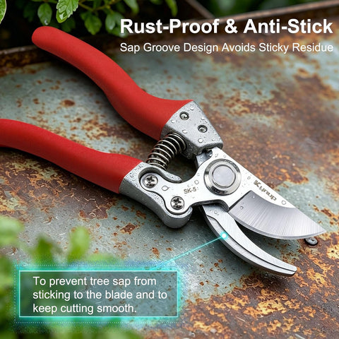 Kynup Pruning Shears, Heavy Duty Garden Shears with SK5 Japanese Steel