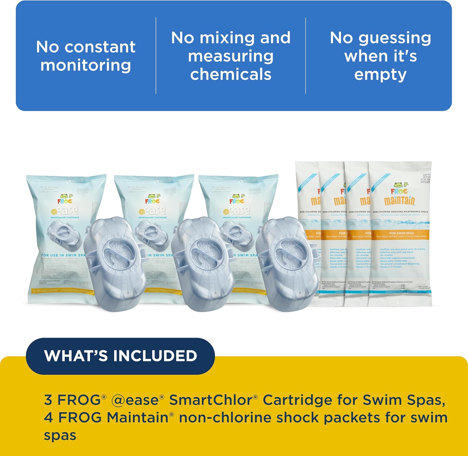FROG @ease Replacement SmartChlor Cartridges for Swim Spas & Maintain
