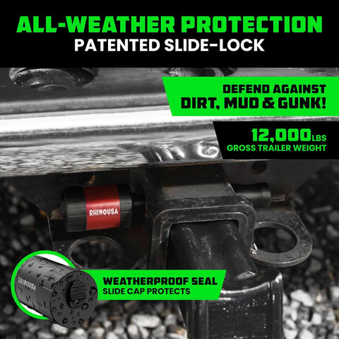 Rhino USA 2in Trailer Hitch Pin - Patented Locking Receiver Pin