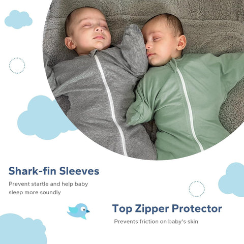 ZIGJOY Swaddle Sleep Sack 3-6 Months, 1.0 Tog Cotton Baby Swaddle Blanket