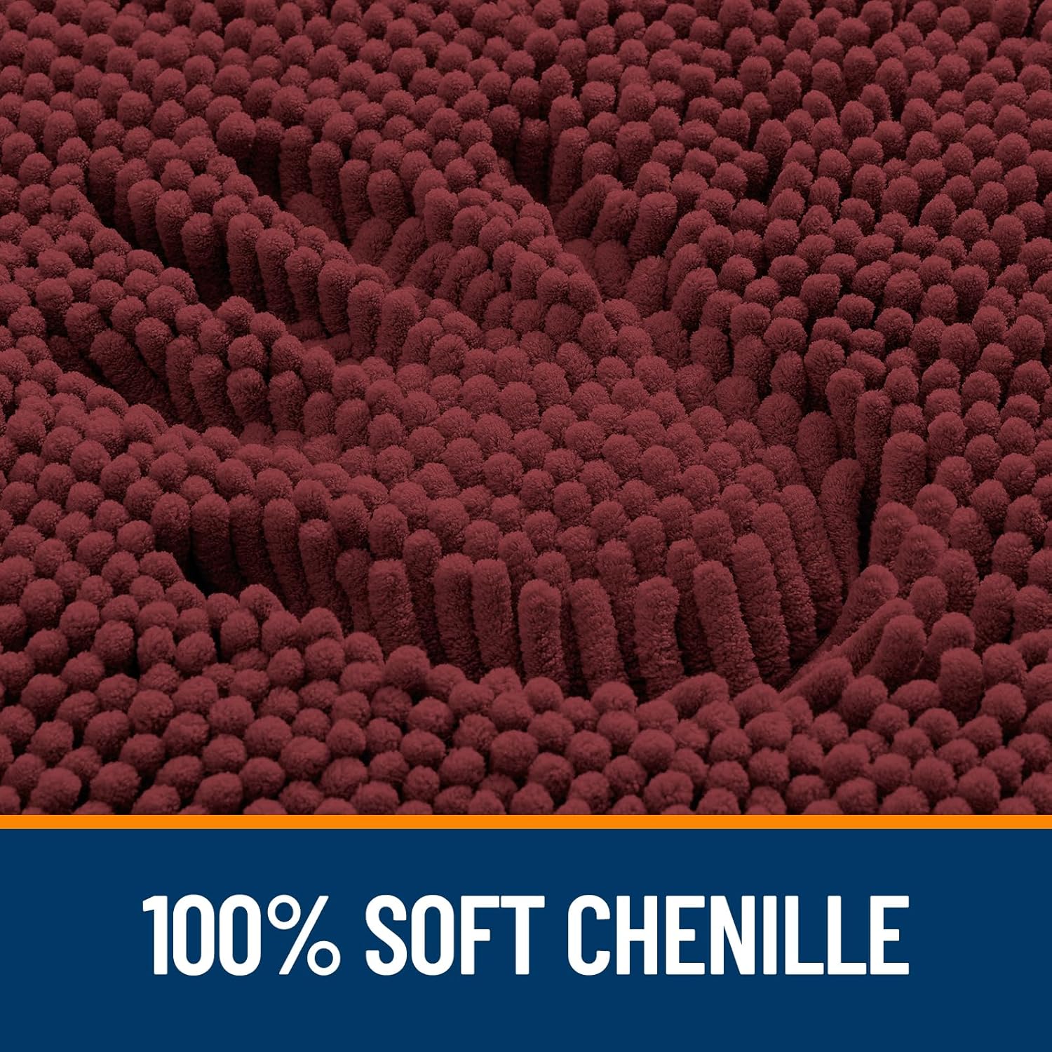 OLANLY Toilet Rugs U-Shaped 24x20, Soft Absorbent Chenille Contour Rugs