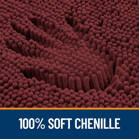 OLANLY Toilet Rugs U-Shaped 24x20, Soft Absorbent Chenille Contour Rugs