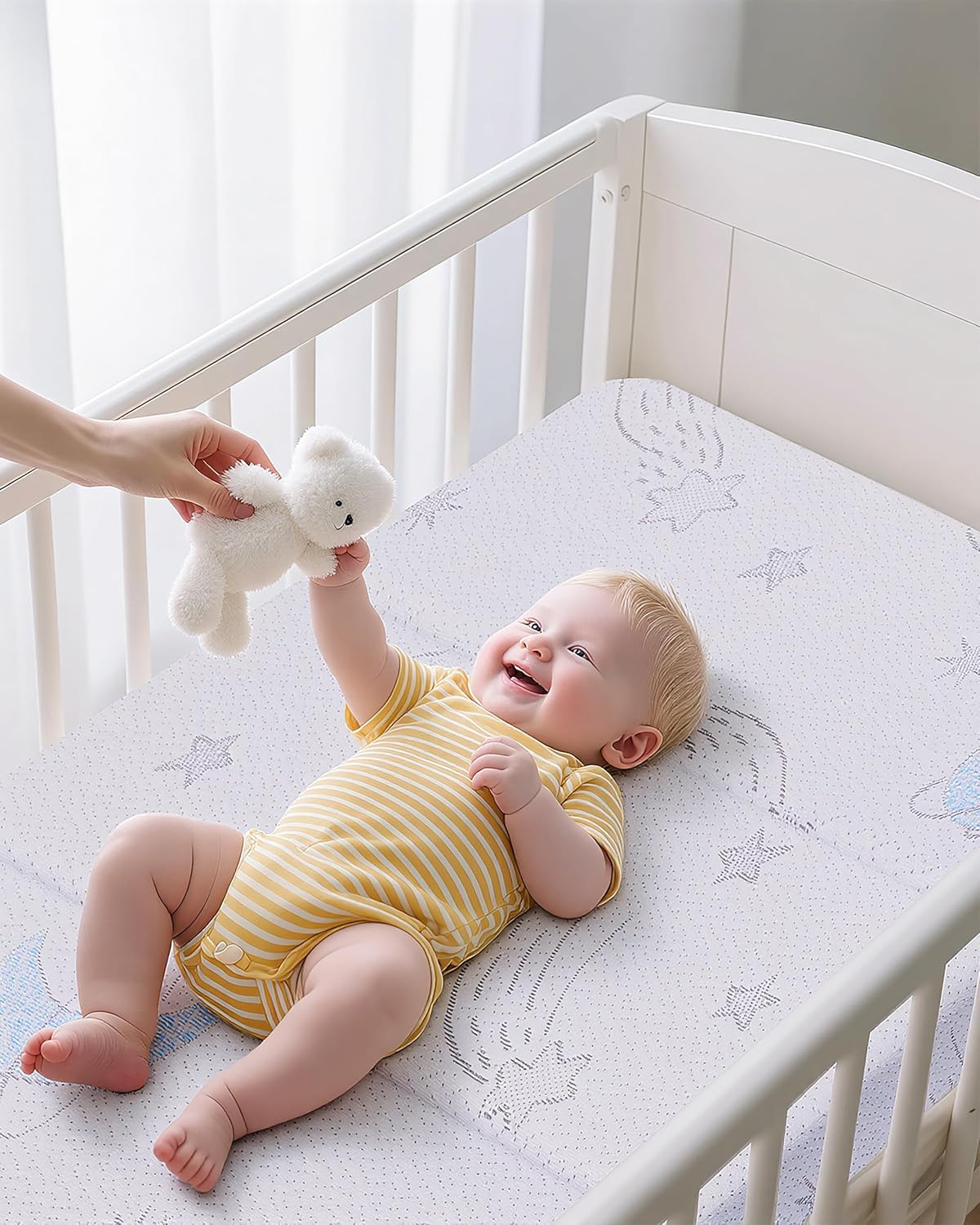 Trifold Pack and Play Mattress 38"x26", Dual Sided Pack N Play Mattresses for Baby Toddler with Waterproof Washable Breathable Cover, Portable Travel Crib Mattress for Playpen