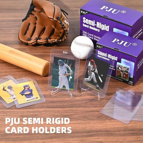 100ct Semi Rigid Card Holders & 100ct Card Sleeves for PSA Graded Cards
