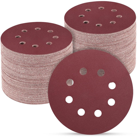 100PCS 5 Inch Sanding Discs 600 Grit Sandpaper for Orbital Sander