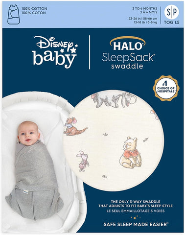 HALO Sleepsack, 100% Cotton Wearable Blanket, Swaddle Transition Sleeping Bag, TOG 0.5