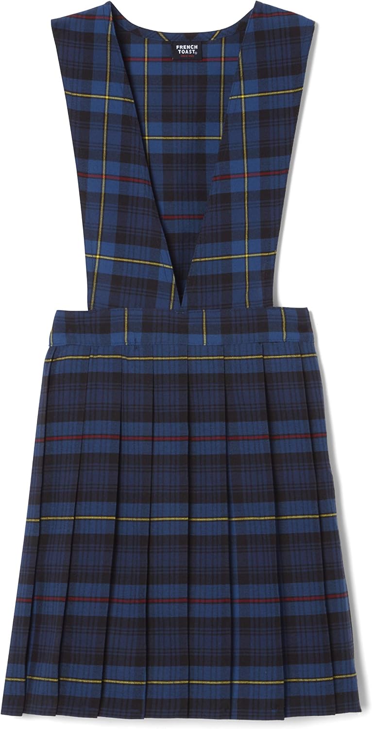 French Toast Girls Plaid V-Neck Jumper