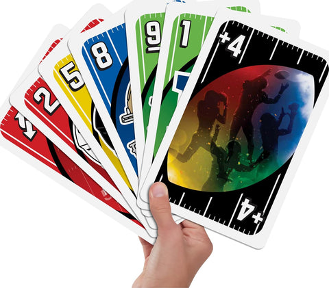 Mattel Games Giant UNO NFL Game for Kids, Adults & Family with Oversized Cards