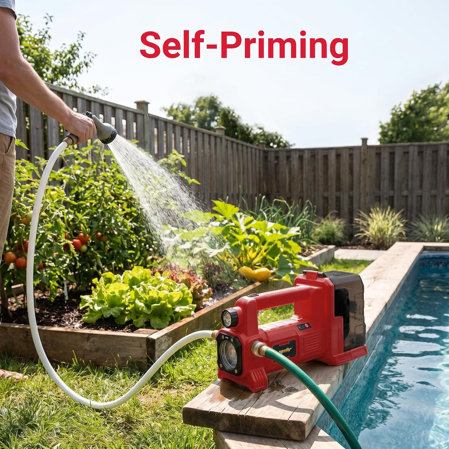 Cordless Water Transfer Pump Compatible with Milwaukee 18V Battery