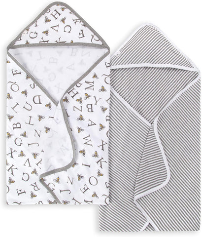 Burt's Bees Baby Infant Hooded Towels, Unisex Bath Essentials, 2-Pack