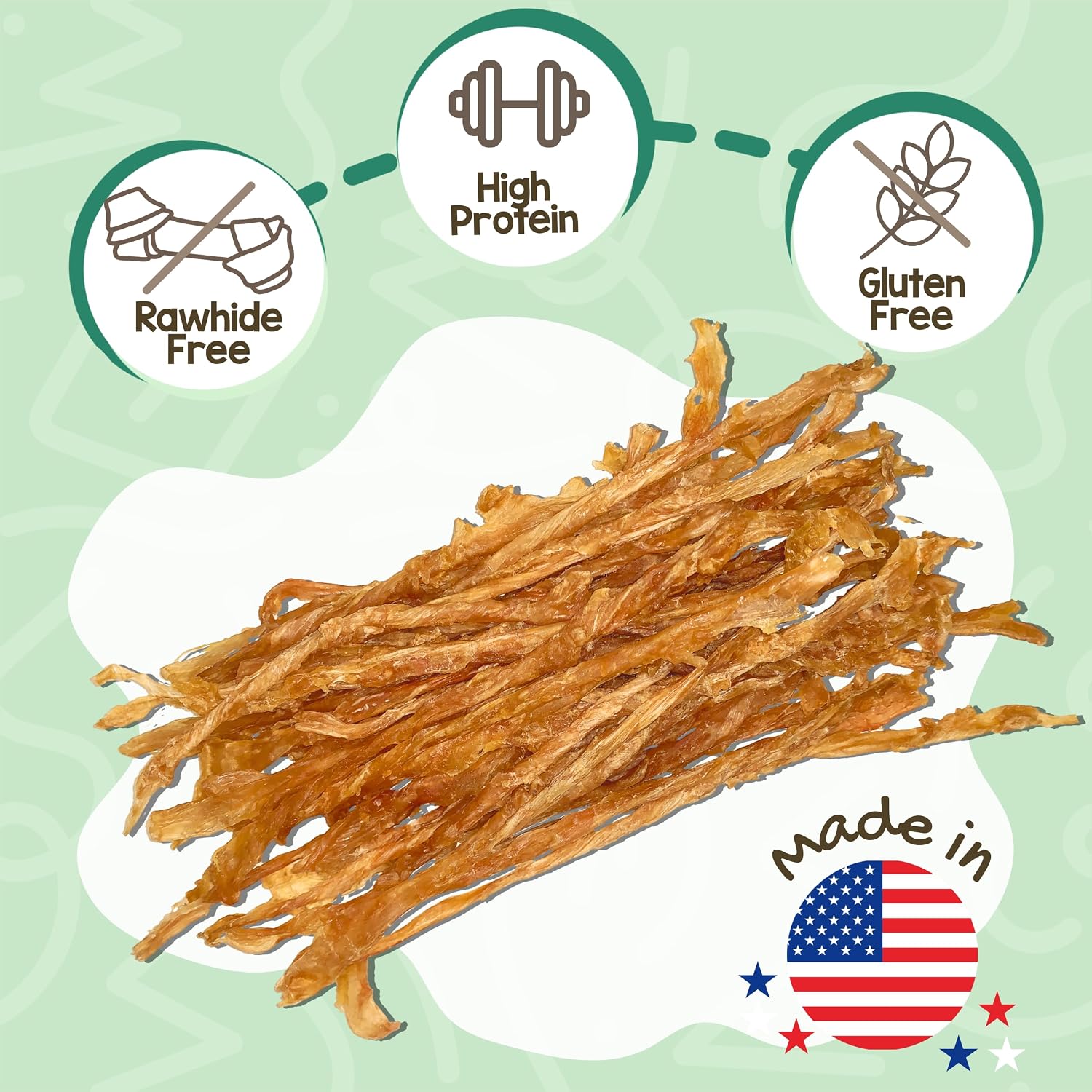 Nature Gnaws USA Turkey Tendons Dog Treats, 4 oz
