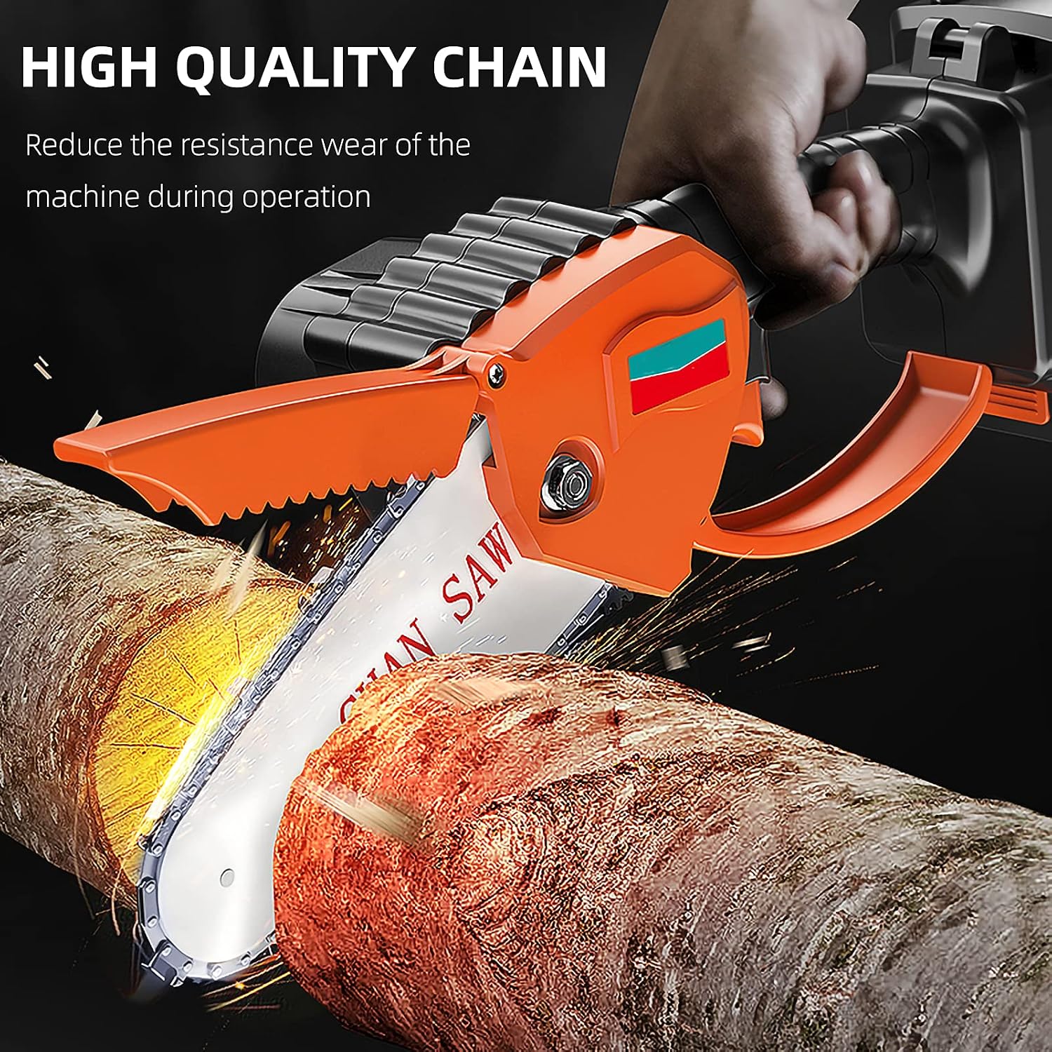 5 Pieces 6 Inch Mini Chainsaw Chain 37 Drive Links, 1/4"LP Pitch, .043" Gauge, Replacement Chains for 6-inch Cordless Portable Mini Chainsaw for Wood Branch Cutting