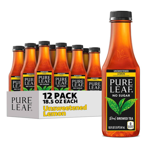 Pure Leaf Iced Tea, Zero Sugar Sweet Tea, 18.5 Fl Oz Bottles (Pack of 12)