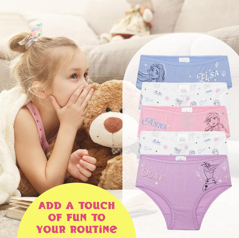 Get Trend Underwear Cotton Briefs for Girls 3 or 5 Pack Soft and Comfortable Panties for Girls Kids Premium Underwear Pack