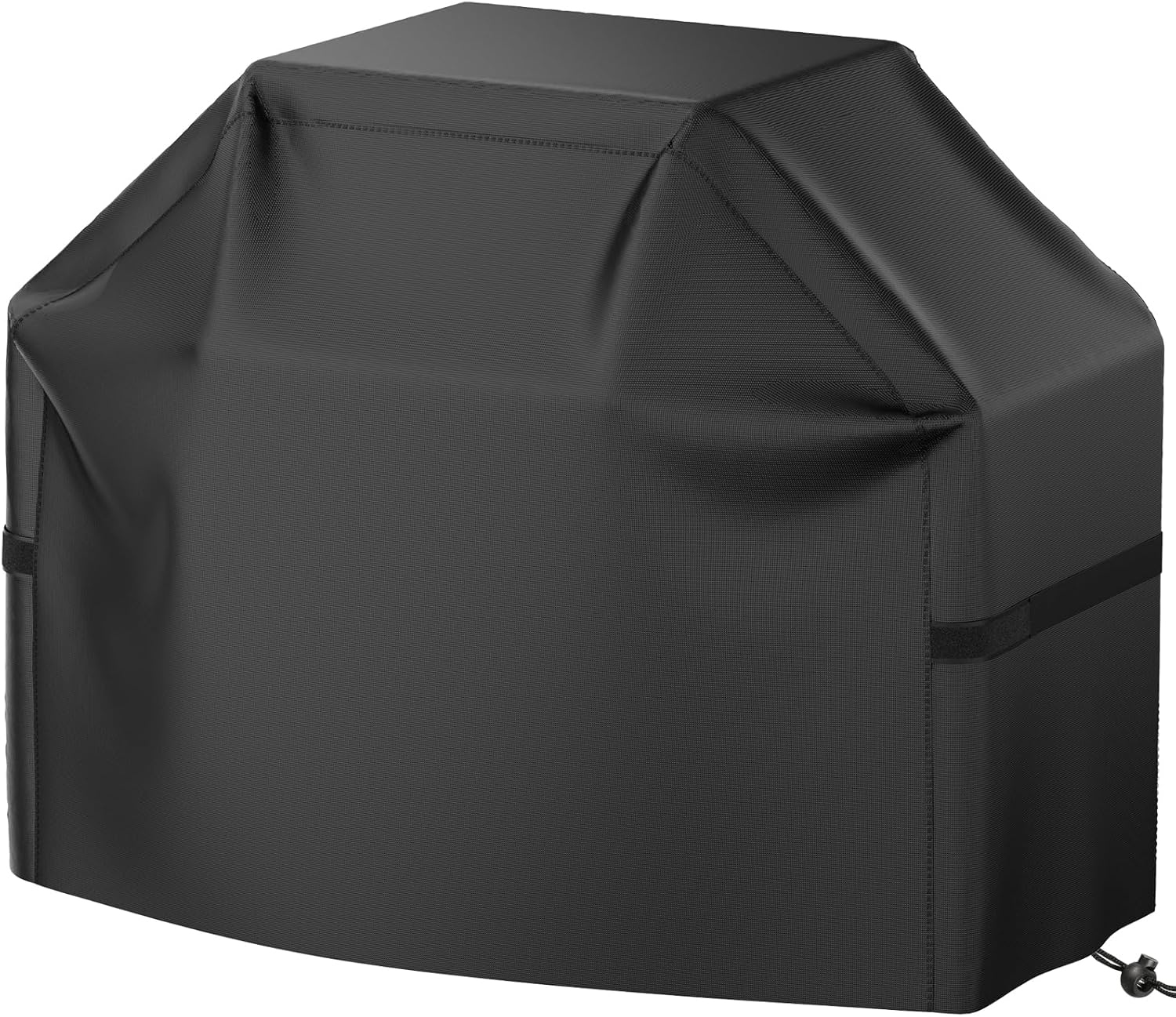 BBQ Grill Cover, Waterproof, Weather Resistant, Rip-Proof, Anti-UV, Fade Resistant, with Hook-and-Loop Straps, Gas Grill Cover for Most Grills, 48 inch, Black