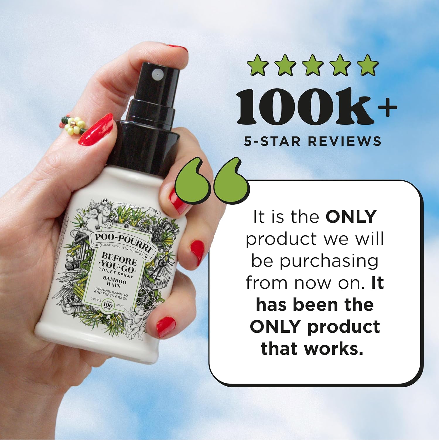 Poo-Pourri Before-You-Go Toilet Spray, Bamboo Rain, 2 Fl Oz