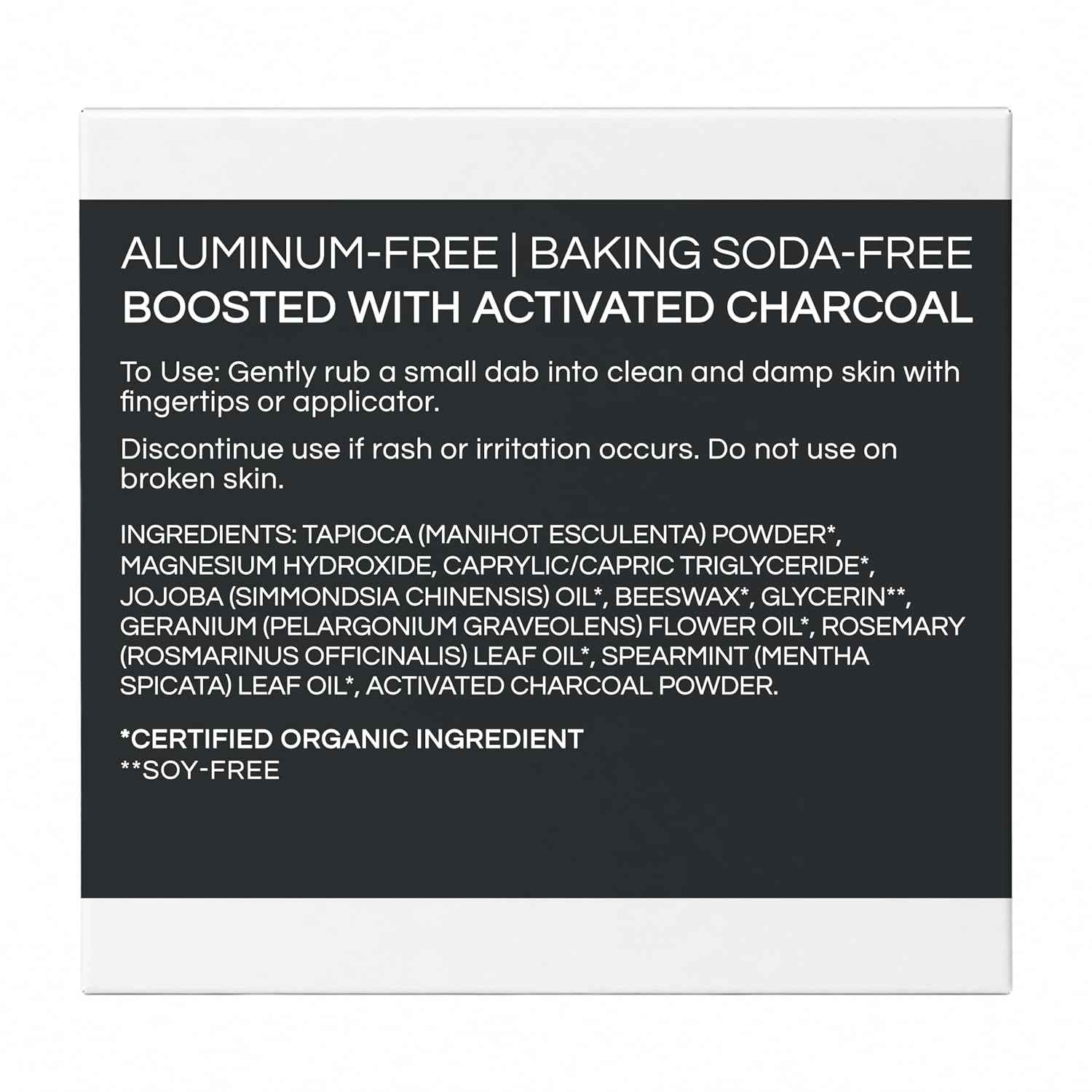 Little Seed Farm All Natural Deodorant Cream - Activated Charcoal, 2.4 oz