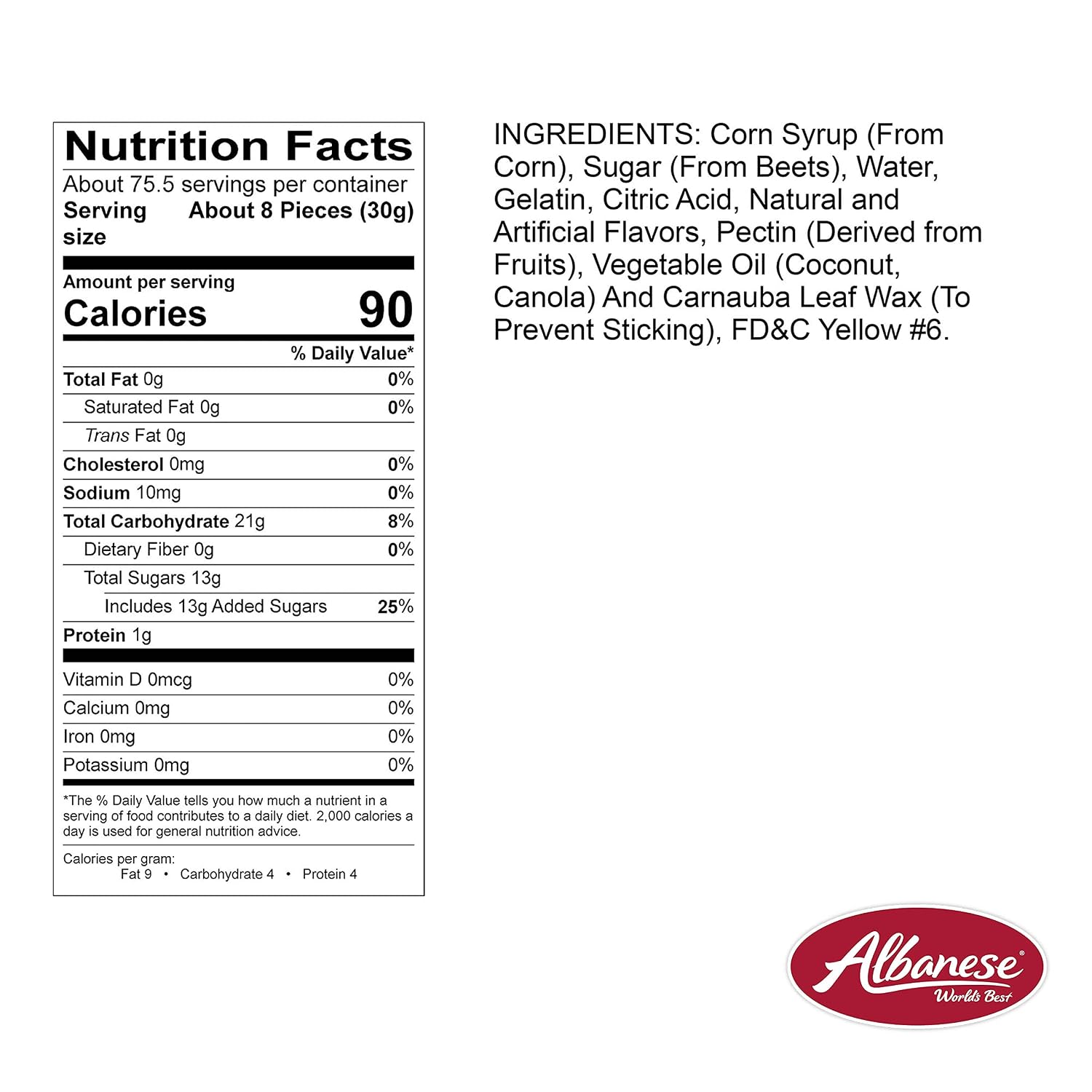 Albanese Candy, Orange Gummi Bears, 5-pound Bag