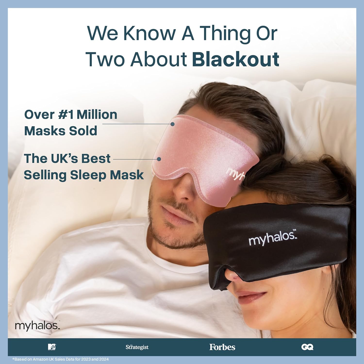 MyHalos® Sleep Mask for Men and Women, 3D Blackout Eye Masks for Sleep