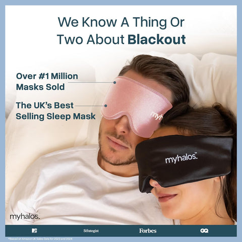 MyHalos® Sleep Mask for Men and Women, 3D Blackout Eye Masks for Sleep