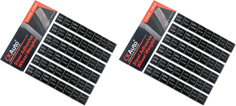 CKAuto 1/4oz, 0.25oz, Steel Adhesive Stick-On Wheel Weights, Gray, 60oz Box