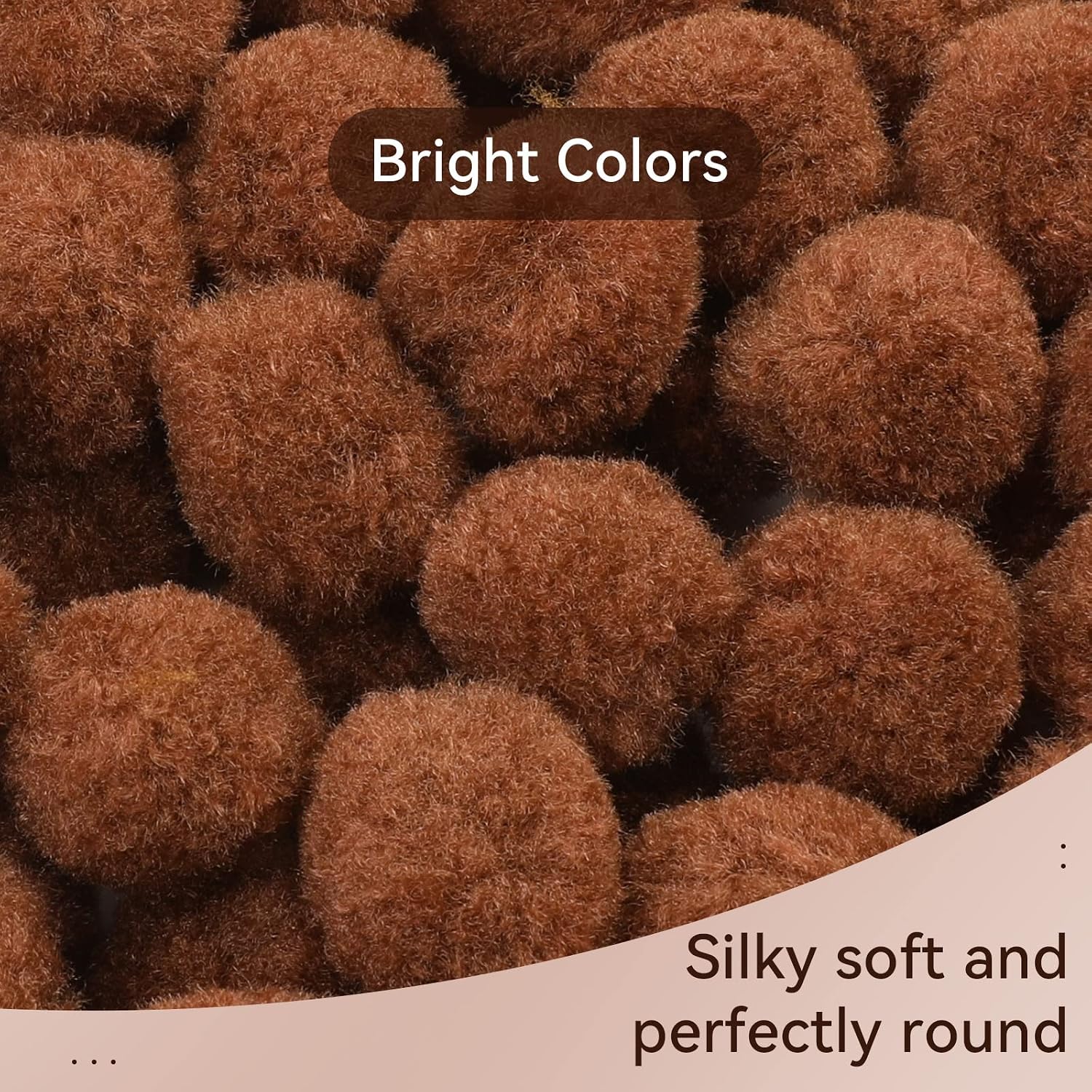 150 Pcs Pom Poms Light Brown Craft Pom Poms 1 Inch Fuzzy Pompom Puff Balls