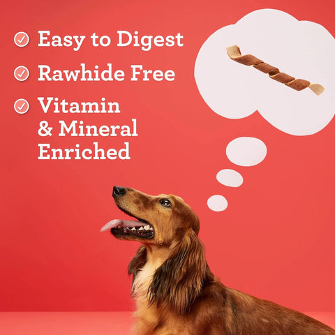 DreamBone Spirals Variety Pack Dog Treats, Daily Rawhide-Free Chew, Digests Safely and Completely, with Real Protein, Chicken, Beef, Pork and Veggies, 18 Count