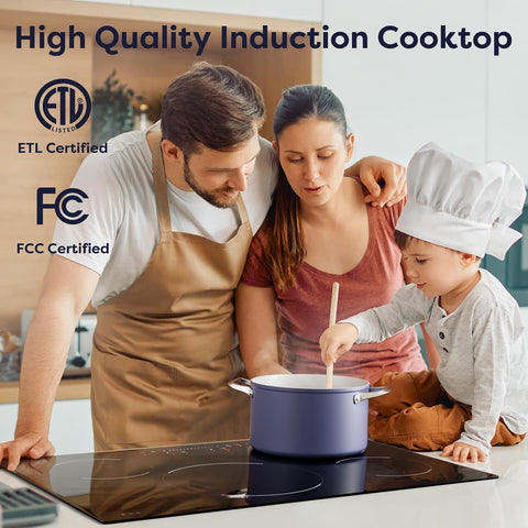 CIARRA 30 Inch Induction Cooktop, 4 Burners 8200W Built-in Stovetop