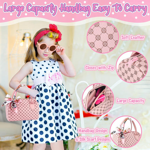 Oisacirg Play Purse 32PCS with Watch Makeup, Princess Toys for Girls 3-12