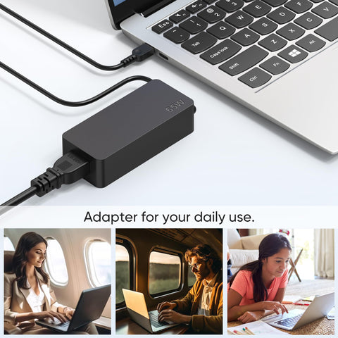 Wviosjtn 65W Laptop USB C Charger for Lenovo IdeaPad 3 Slim5 5Pro Flex 5 Yoga 7 Slim 7 9i Slim 920 ThinkBook 14s 15 for Lenovo ThinkPad X1 X13 Z13 13s E14 L14 L15 E15 T490 E495 20V/3.25A AC Adapter