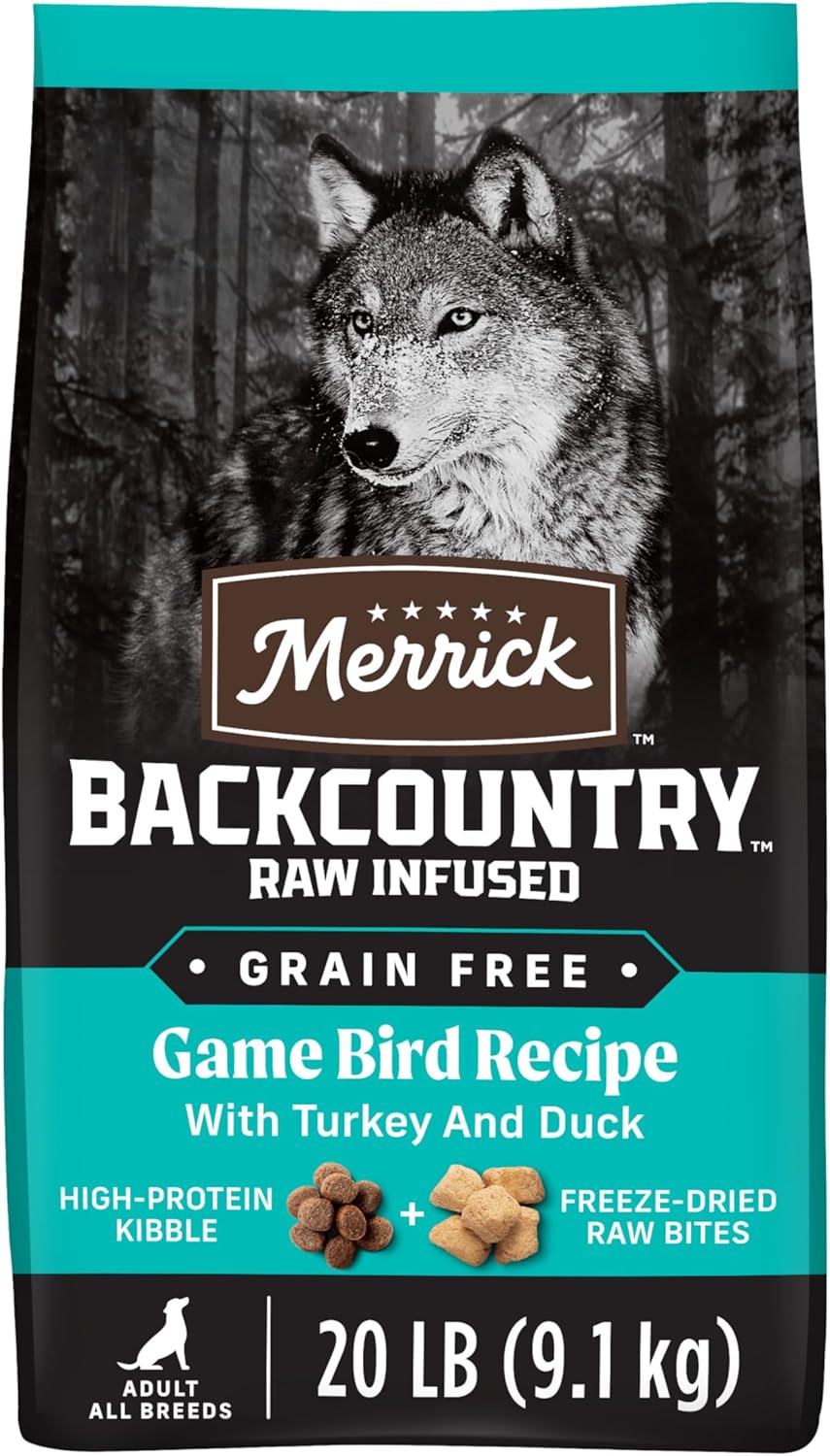 Merrick Backcountry Game Bird Recipe Grain Free Dry Dog Food, 20 lb Bag