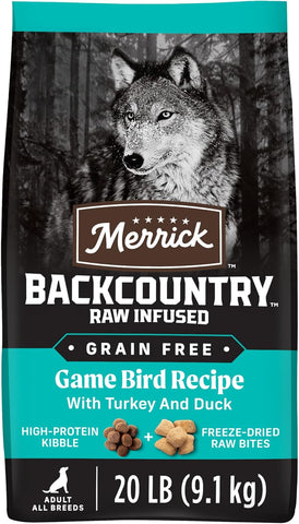 Merrick Backcountry Game Bird Recipe Grain Free Dry Dog Food, 20 lb Bag