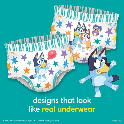 Pampers Easy Ups Boys & Girls Bluey Potty Training Pants - Size 3T-4T, 116 Count, Training Underwear (Packaging May Vary)