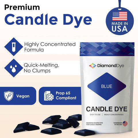 Blue Candle Dye Chips, Soy & Paraffin Candle Making, 25 Pack