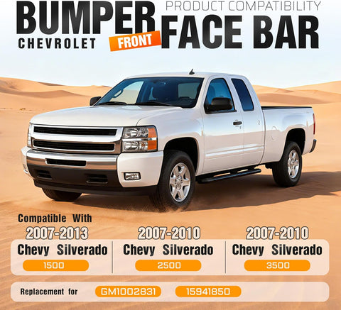 ECOTRIC Impact Bar Compatible with 2007-2013 Silverado 1500 2500 3500
