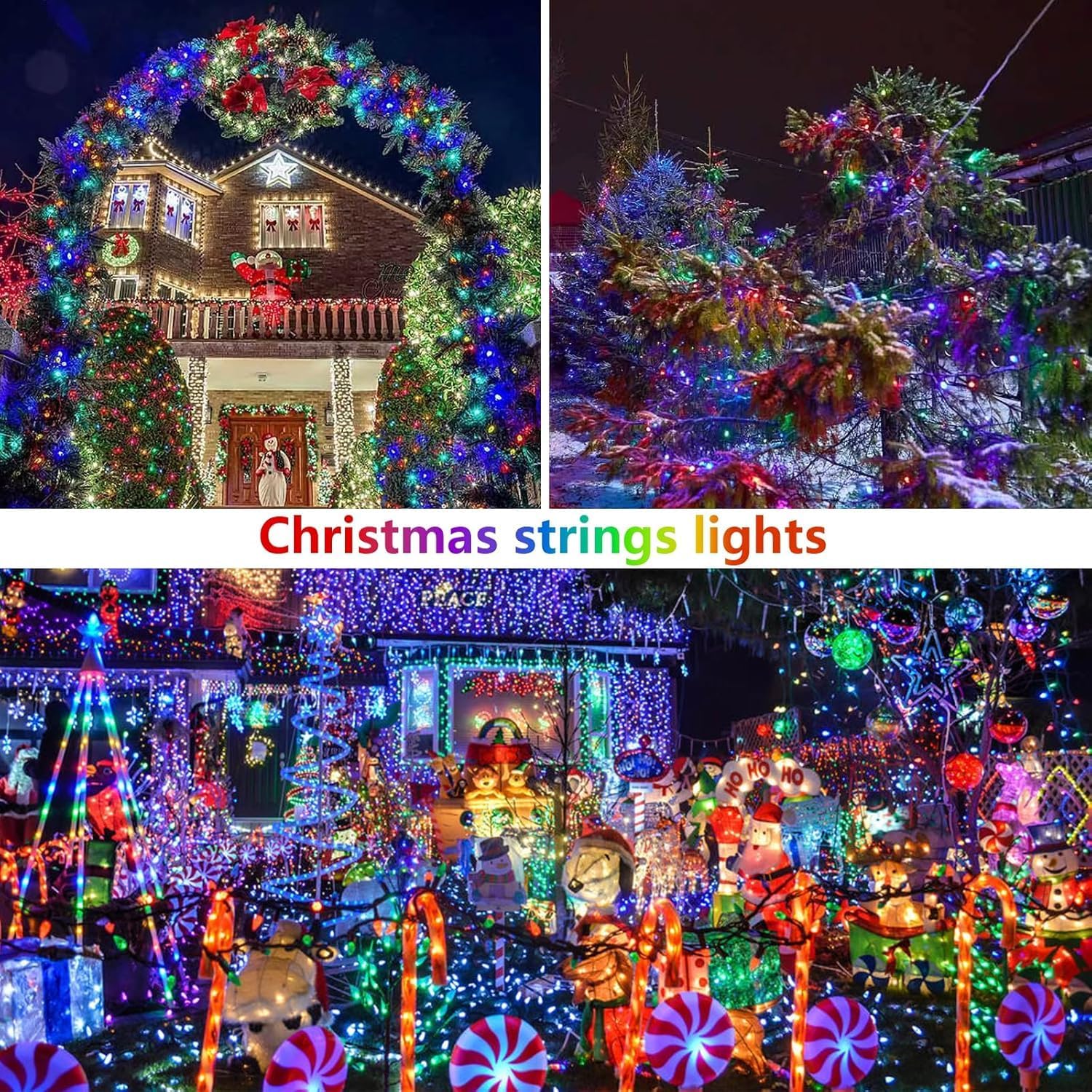 Solar Fairy Lights, 2 Pack Total 400LED 144FT Waterproof String Lights