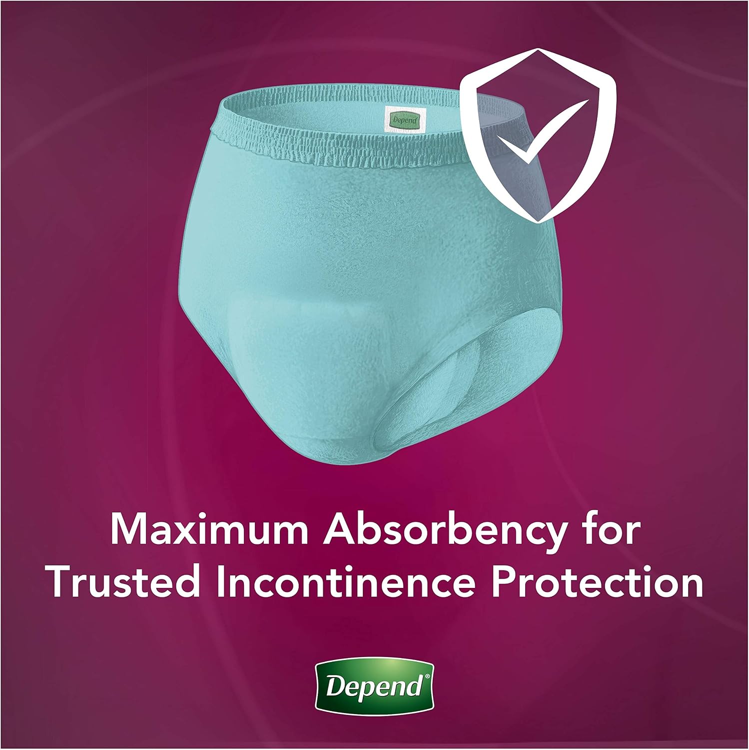 Depend Silhouette Incontinence Underwear for Women with Maximum Absorbency, Large/X-Large, 12 ct