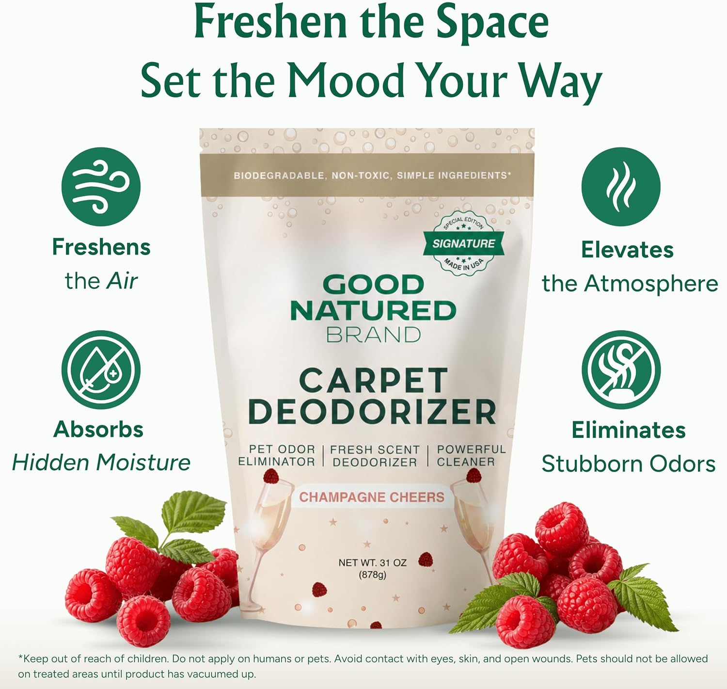 Good Natured Brand Carpet Deodorizer & Air Freshener Powder, 31oz