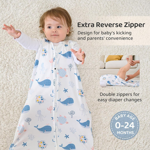 Baby Sleep Sack 0-6 Months 0.5 TOG, 2pk Baby Wearable Blankets