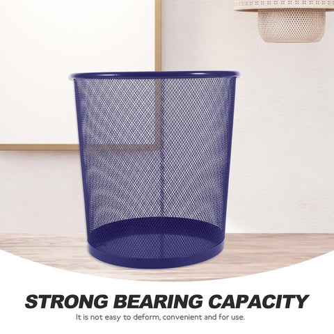 PRETYZOOM Small Trash Can 3 Gallon Open Top Waste Basket, Round Mesh Garbage Can Container Recycling Bin for Offices, Bathrooms, Laundry Room, Kitchens, Kids Rooms, Dorms
