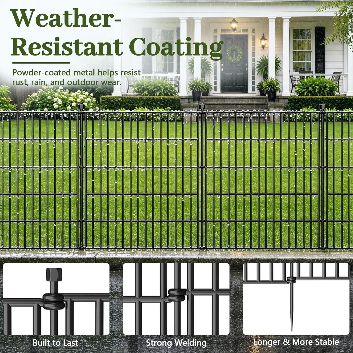 No Dig Garden Fence Outdoor for Yard, 40in (H) x 23.6ft(L)