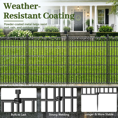 No Dig Garden Fence Outdoor for Yard, 40in (H) x 23.6ft(L)