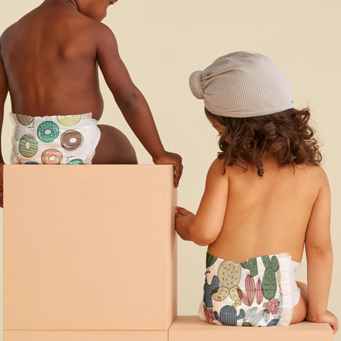 The Honest Company Clean Conscious Diapers | Plant-Based, Sustainable | Cactus Cuties + Donuts | Club Box, Size 3 (16-28 lbs), 62 Count
