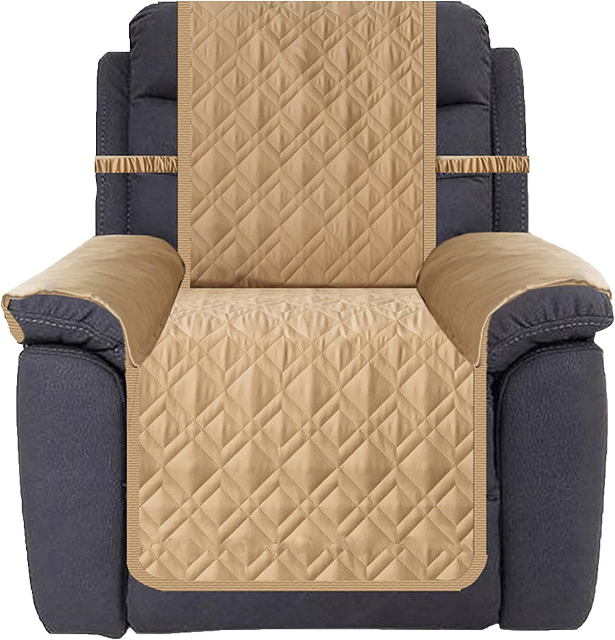 Ameritex Waterproof Nonslip Recliner Cover Stay in Place, Dog Chair Cover Furniture Protector, Ideal Recliner Slipcovers for Pets and Kids (Sand, 30'')