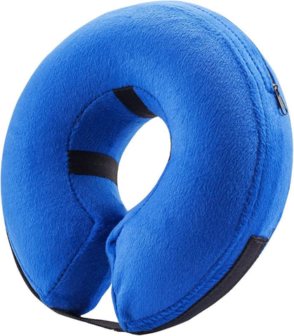 BENCMATE Inflatable Dog Cone Collar Alternative After Surgery X-Small, Blue