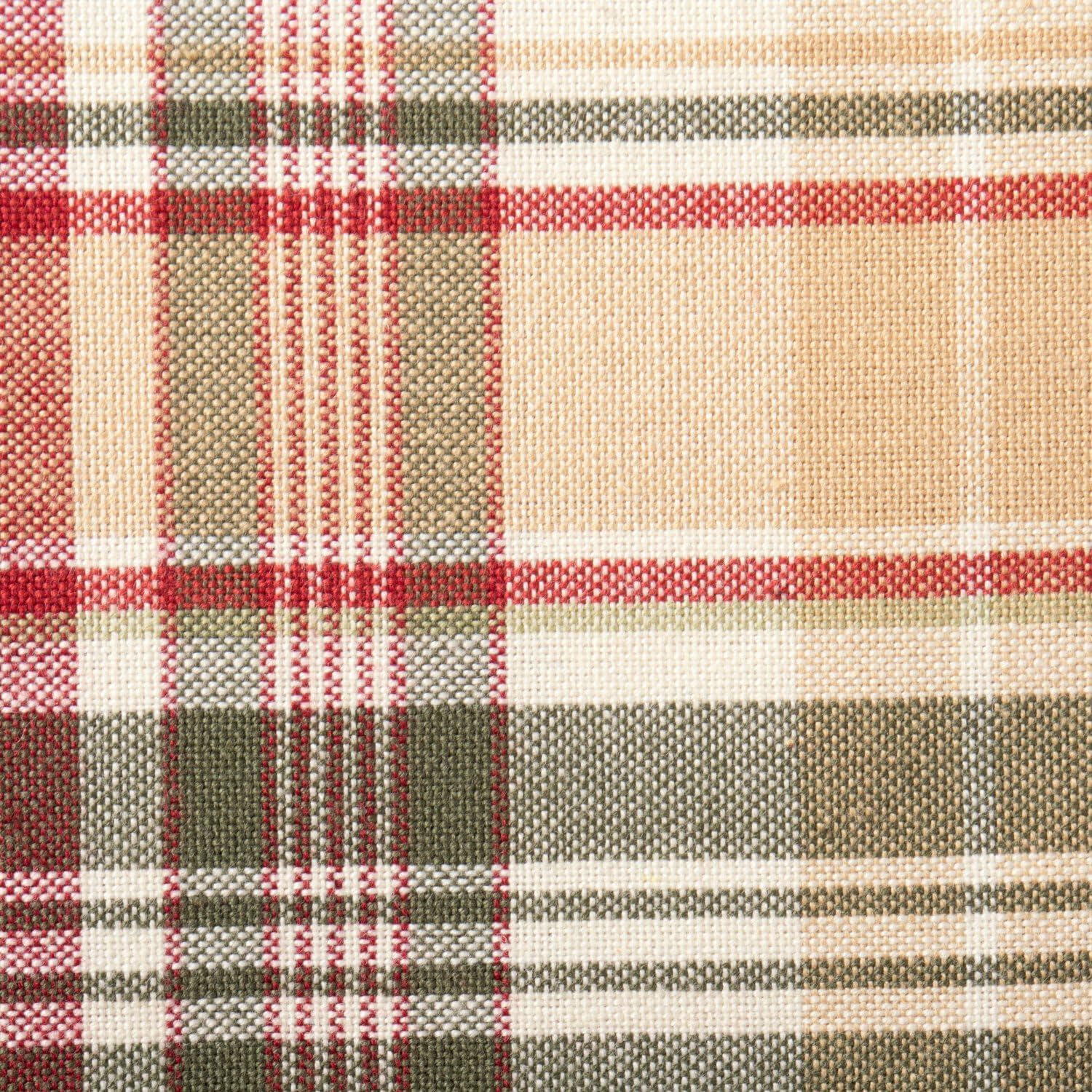 DII Give Thanks Plaid Fall Table Decor, Autumn & Thanksgiving Tabletop Linens, 70" Round Tablecloth