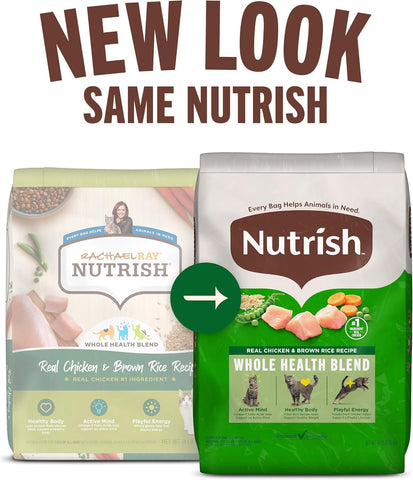 Nutrish Dry Cat Food, Chicken & Brown Rice Recipe, 14 lb. Bag (Rachael Ray)