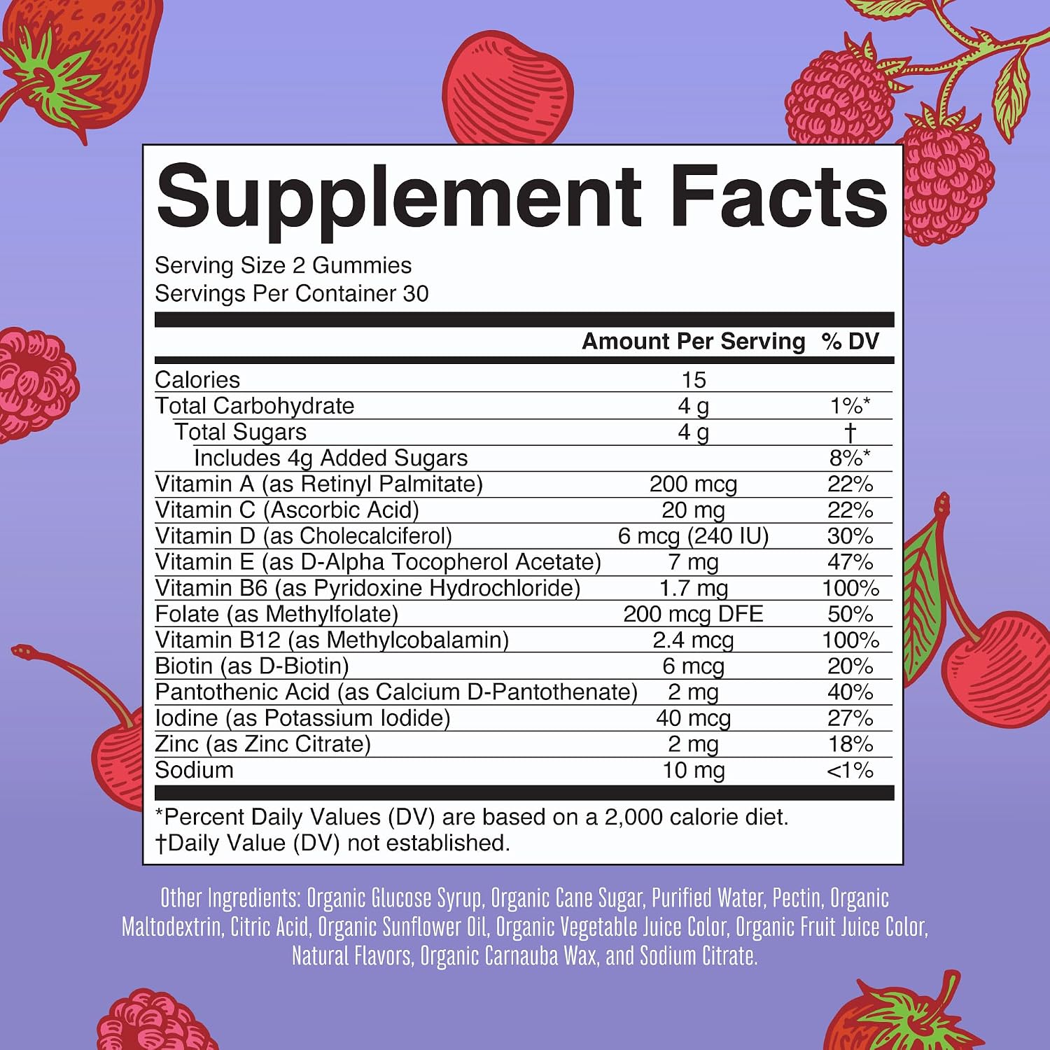 MARYRUTH'S USDA Organic Multivitamin Gummies, Ages 4+, Kids Vitamins, 60ct