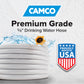 Camco TastePURE 50-Ft Water Hose - RV Drinking Water Hose Contains No Lead, No BPA & No Phthalate - Features Diamond-Hatch Reinforced PVC Design - 5/8” Inside Diameter, Made in the USA (22793)